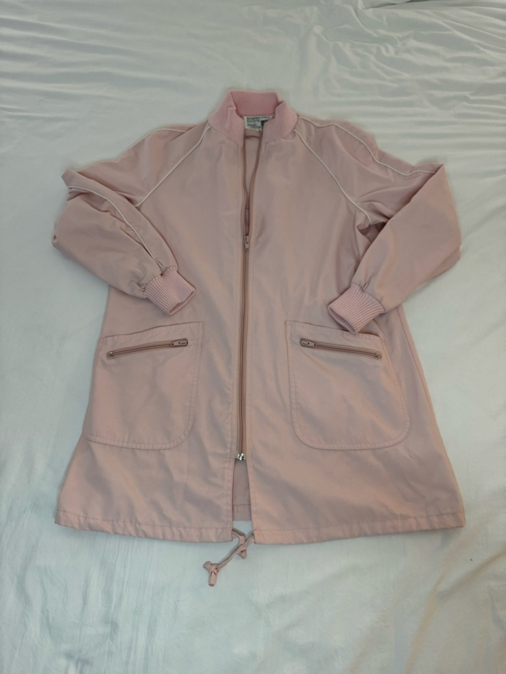 Vintage Sears Pink Women's Zip-Front Bomber Coat